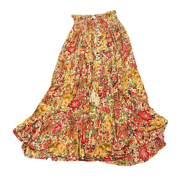 Cynthia Rowley Vibrant Floral Maxi Skirt, Size XL - Picture 1 of 8
